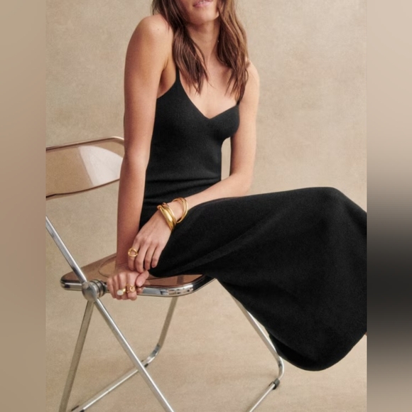 SEZANE Lindsey Knit Dress Black - Picture 2 of 7